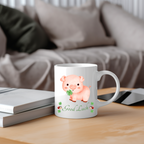 Tasse mit Glücksschwein, Good Luck, Glückstasse, Tasse mit Kleeblätter, Frühstückstasse, Marienkäfer, Viel Glück Tasse