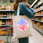 Stilvolle Tragetasche in Aquarelloptik mit inspirierender Botschaft, einzigartiges Design Tasche, Tragetasche für kreative Menschen