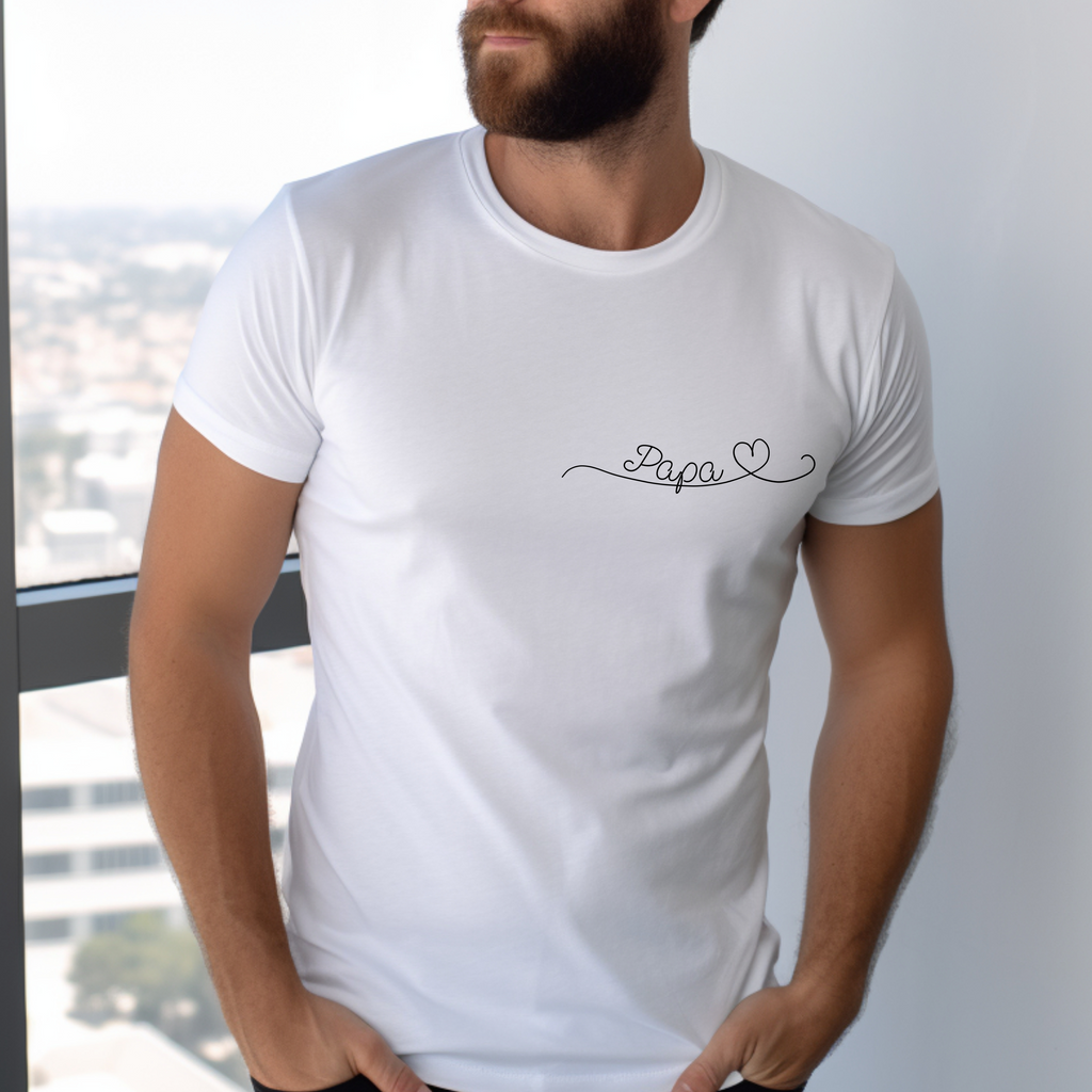Stilvoller Lineart-Pullover für Papas, Papa Pullover, Geschenk für Väter Vatertag, modernes Design Pullover, Herz im Lineart-Stil Pullover