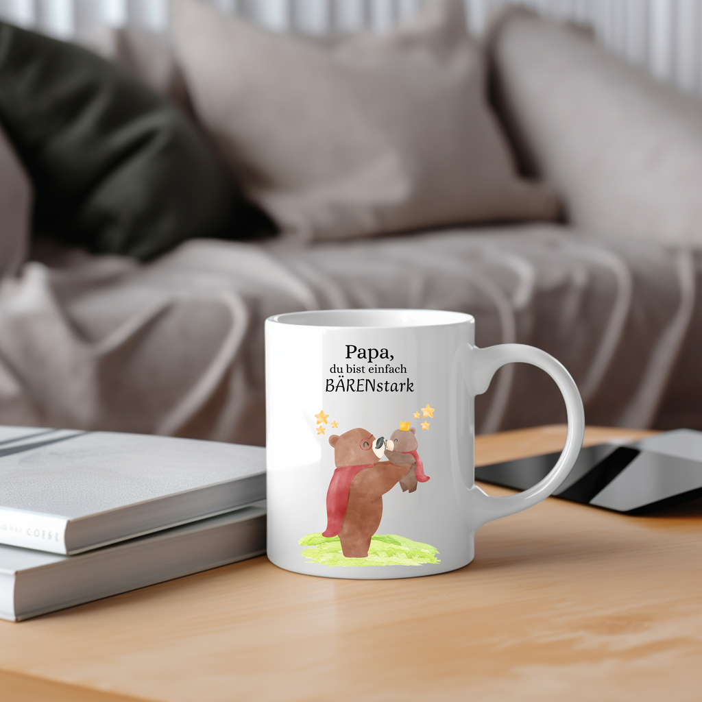 Hochwertige Papa du bist einfach BÄRENstark-Tasse, Keramiktasse für Papas, Geschenk für Papa, perfekte Tasse für Papas, Bären-Motiv Tasse