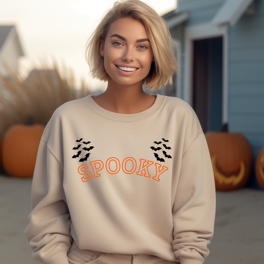 Cooles Spooky Sweatshirt, Spooky Halloween Sweatshirt, Halloween Sweatshirt, Halloween-Vibes, Geschenk für Halloween-Fans Sweatshirt