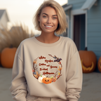 Klassisches Halloween Sweatshirt, Witches Monsters Goblins and Screams-Sweatshirt, süßes Halloween Sweatshirt, Halloween-Party Sweatshirt
