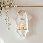 Erstes Ostern Baby Strampler, Baby Strampler mit buntem Design, My first Easter Strampler, Strampler mit Hasenmotiv, Baby Body Ostern