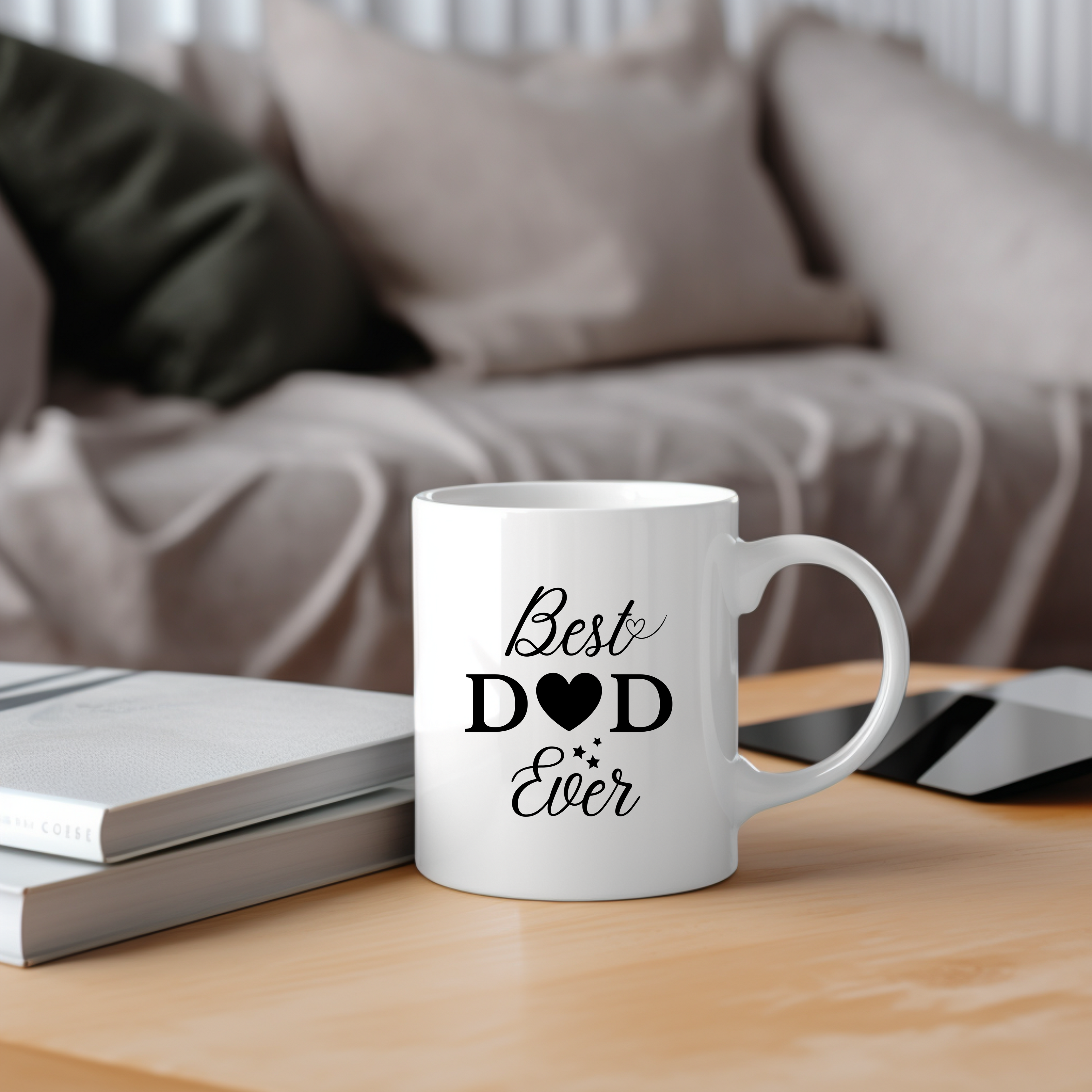 Modern mug Best Dad Ever, Dad mug, minimalist lineart style mug, mug for fathers, Best Dad ever mug, gift for dad