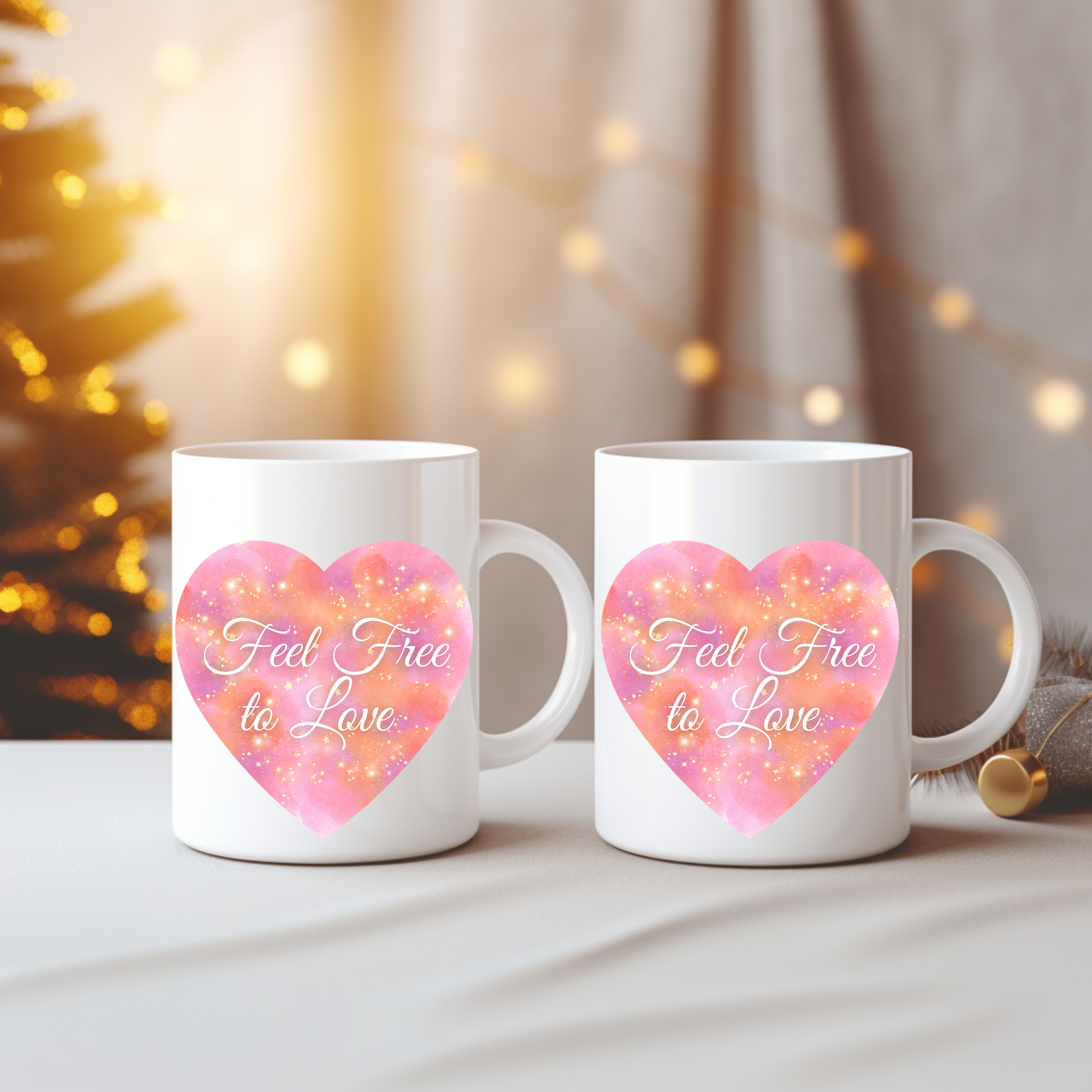 Tasse mit Herz Motiv, Valentinstag Tasse, Liebe, romantische Tasse, Feel free to Love Tasse,