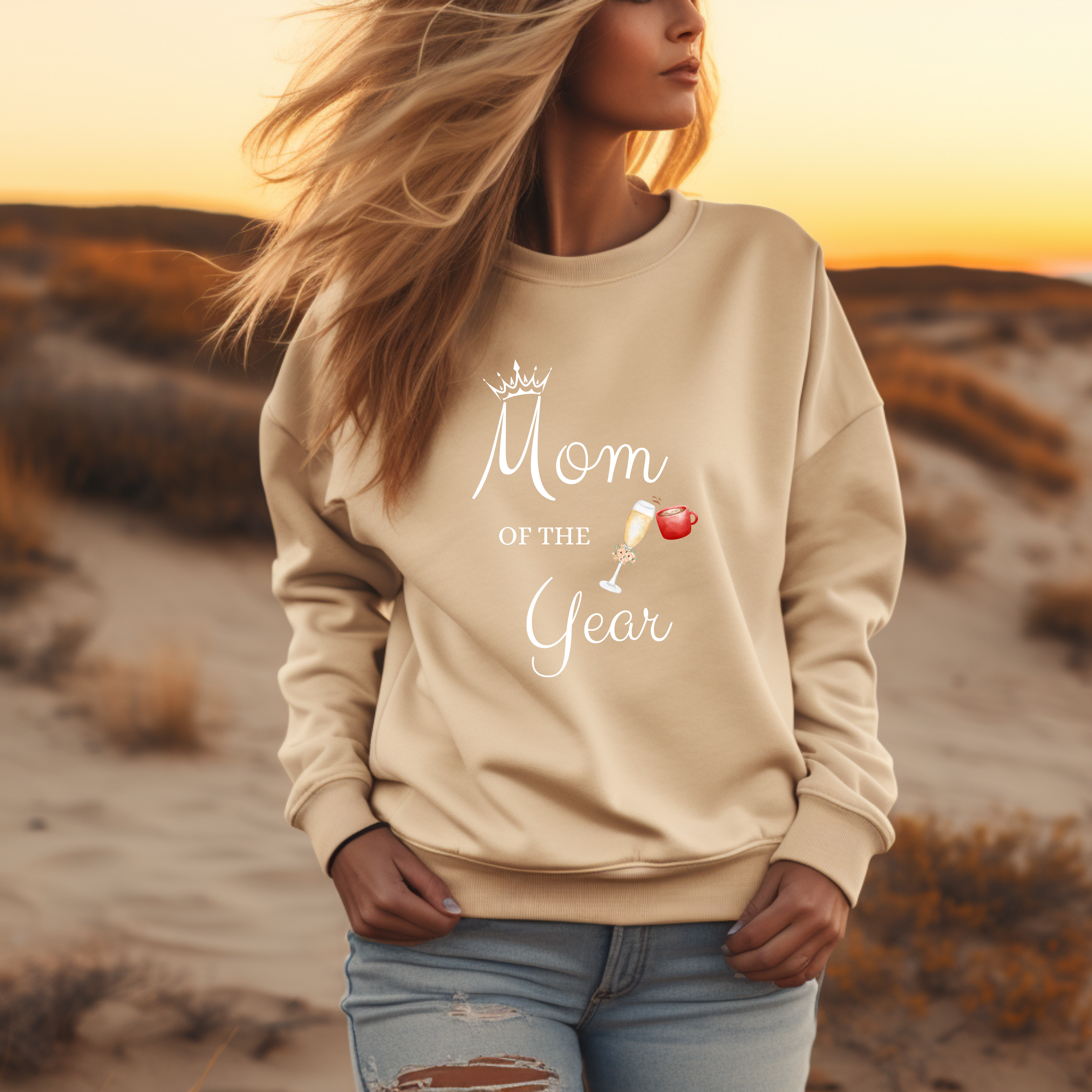 Cooler Mom of the Year Pullover, Muttertag Pullover, Mama-Dasein Pullover, Geschenk zum Muttertag, stylisches Statement, Heldin des Alltags