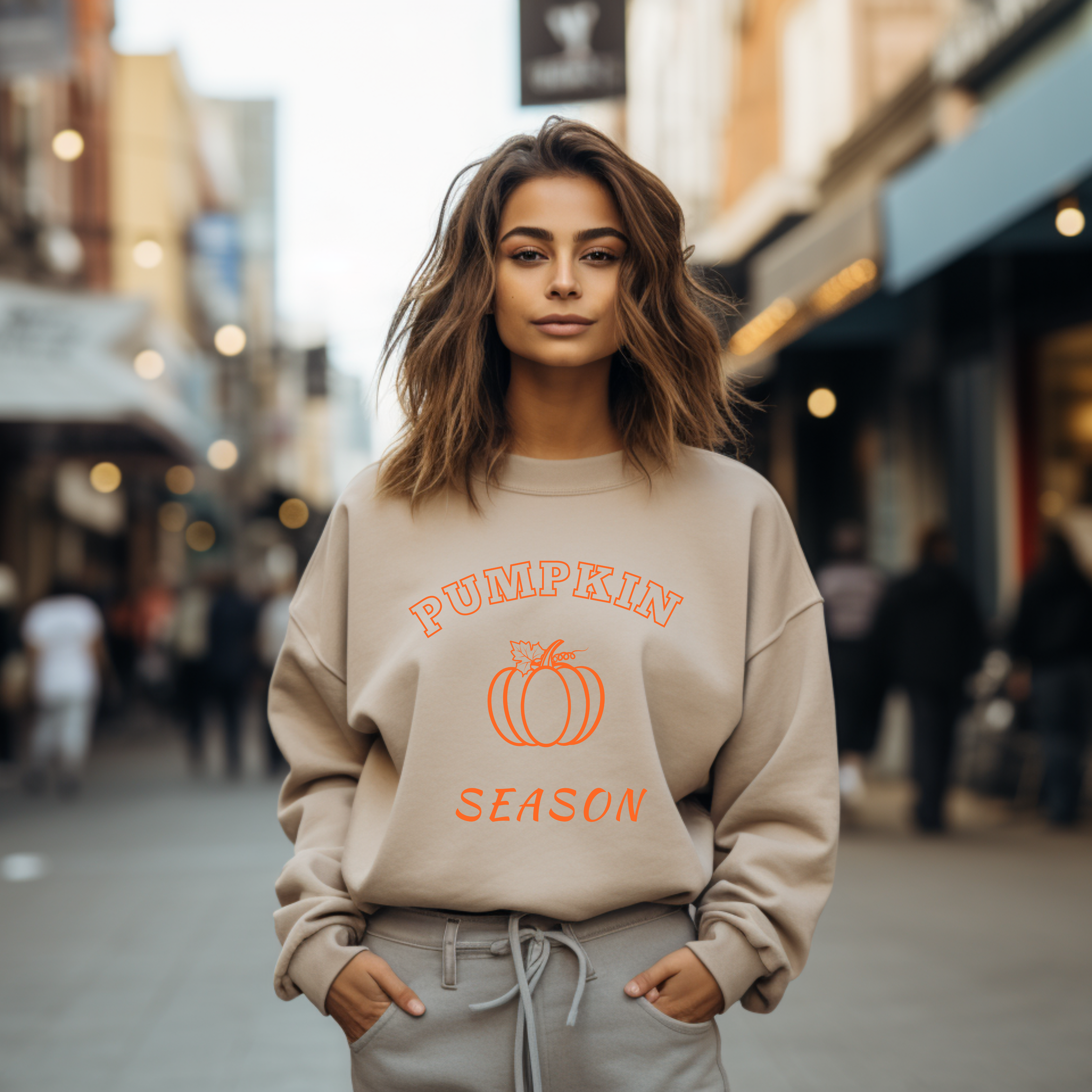 Stylisches Pumpkin Season-Sweatshirt, Kürbis Sweatshirt, Kürbis im Lineart-Stil, minimalistischer Look, Geschenk zur Herbstzeit Sweatshirt