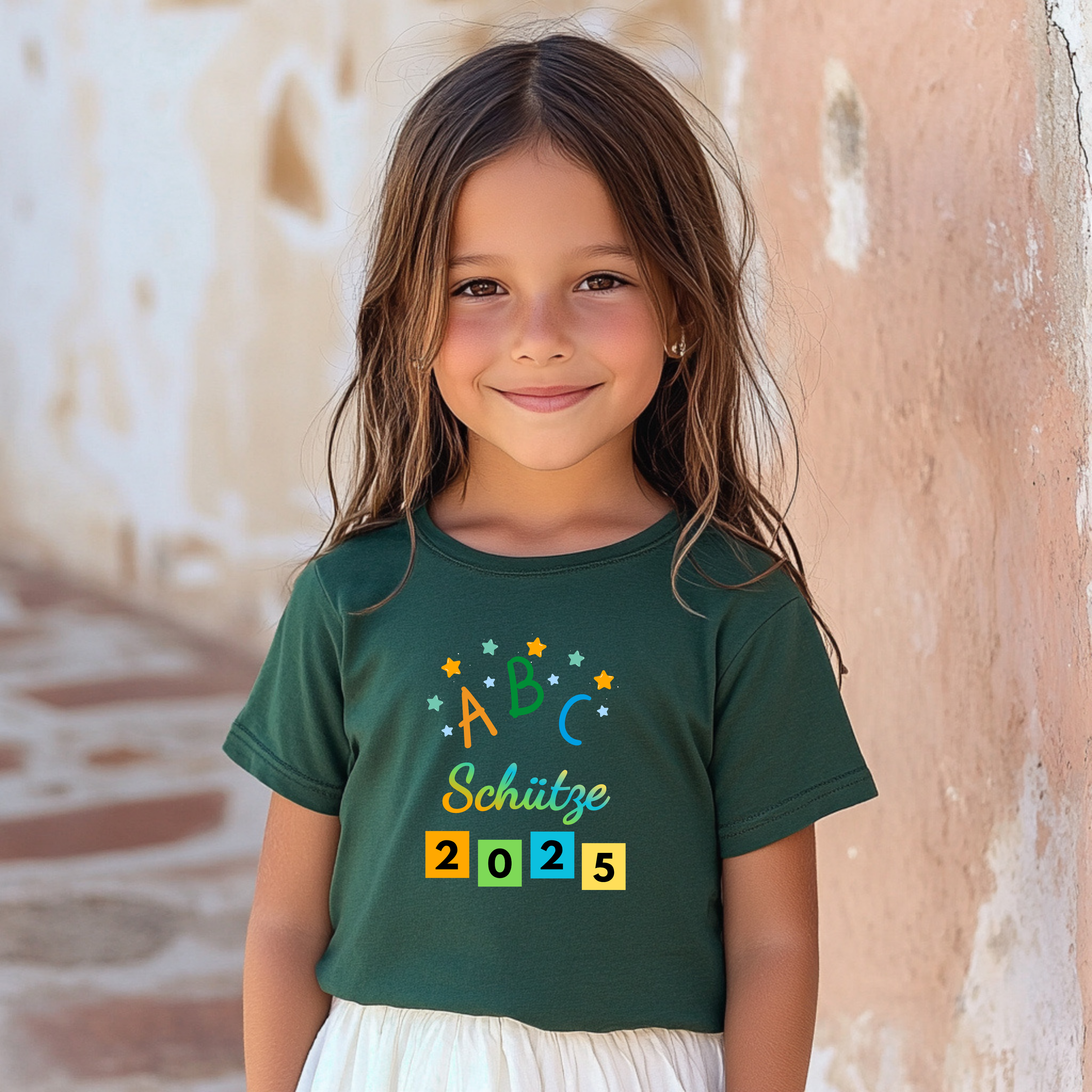 Schönes ABC-Schützen-Shirt, ABC-Schütze 2025, Schulanfänger-Shirts, Shirt zum Schulstart, Einschulungs-Statement, Geschenk Einschulung