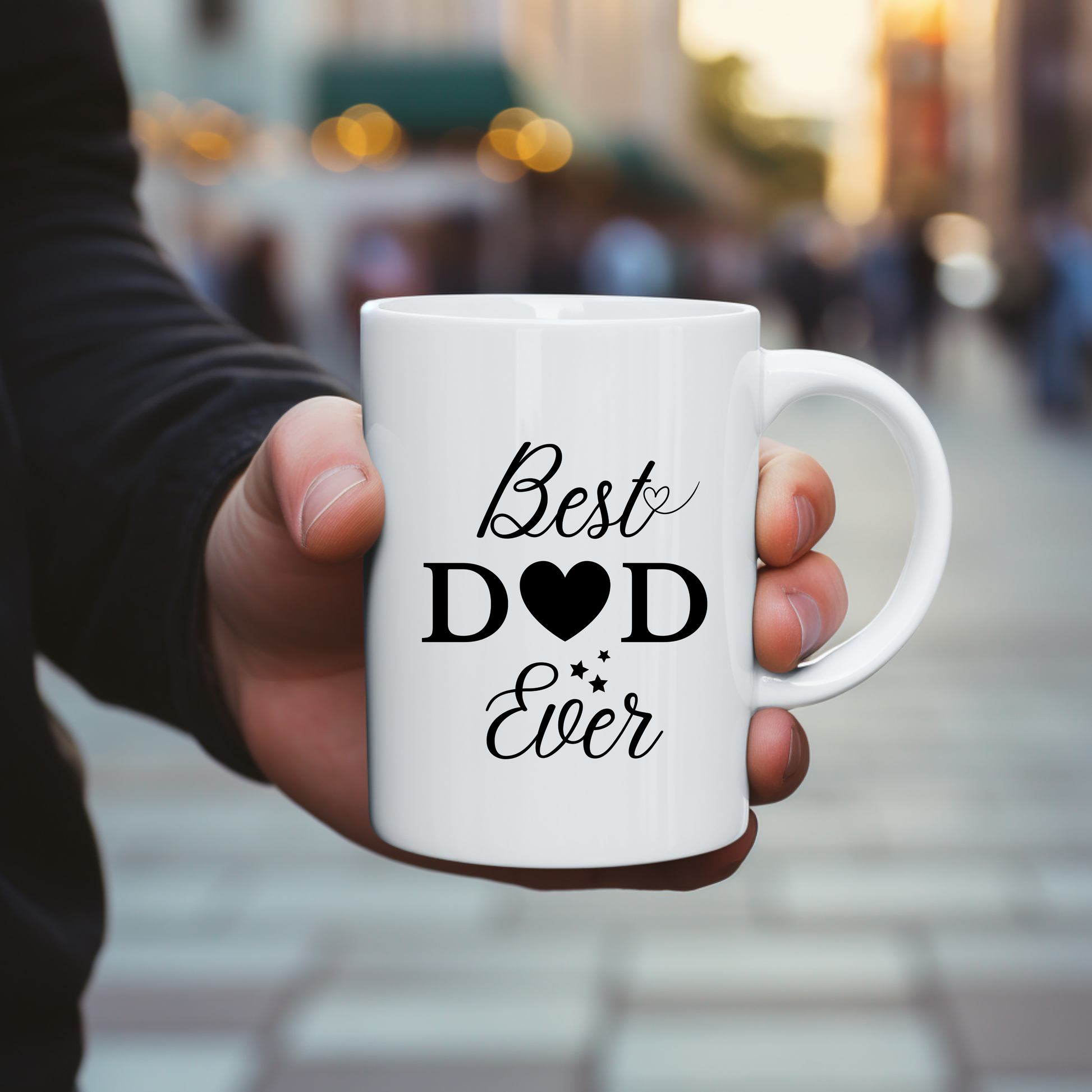 Moderne Tasse Best Dad Ever, Papa Tasse, minimalistische Lineart-Stil Tasse, Tasse für Väter, Best Dad ever-Tasse, Geschenk für Papa