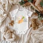Süßer Baby Strampler mit niedlichen Hasen und Möhre, Ich mag Dich volle Möhre-Strampler, originelles Geschenk Baby, Strampler mit charmanter Botschaft