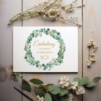 Moderne Konfirmationseinladungen, hochwertiges Einladungskarten-Set Konfirmation, christliche Symbolik, Einladungstext auf der Innenseite
