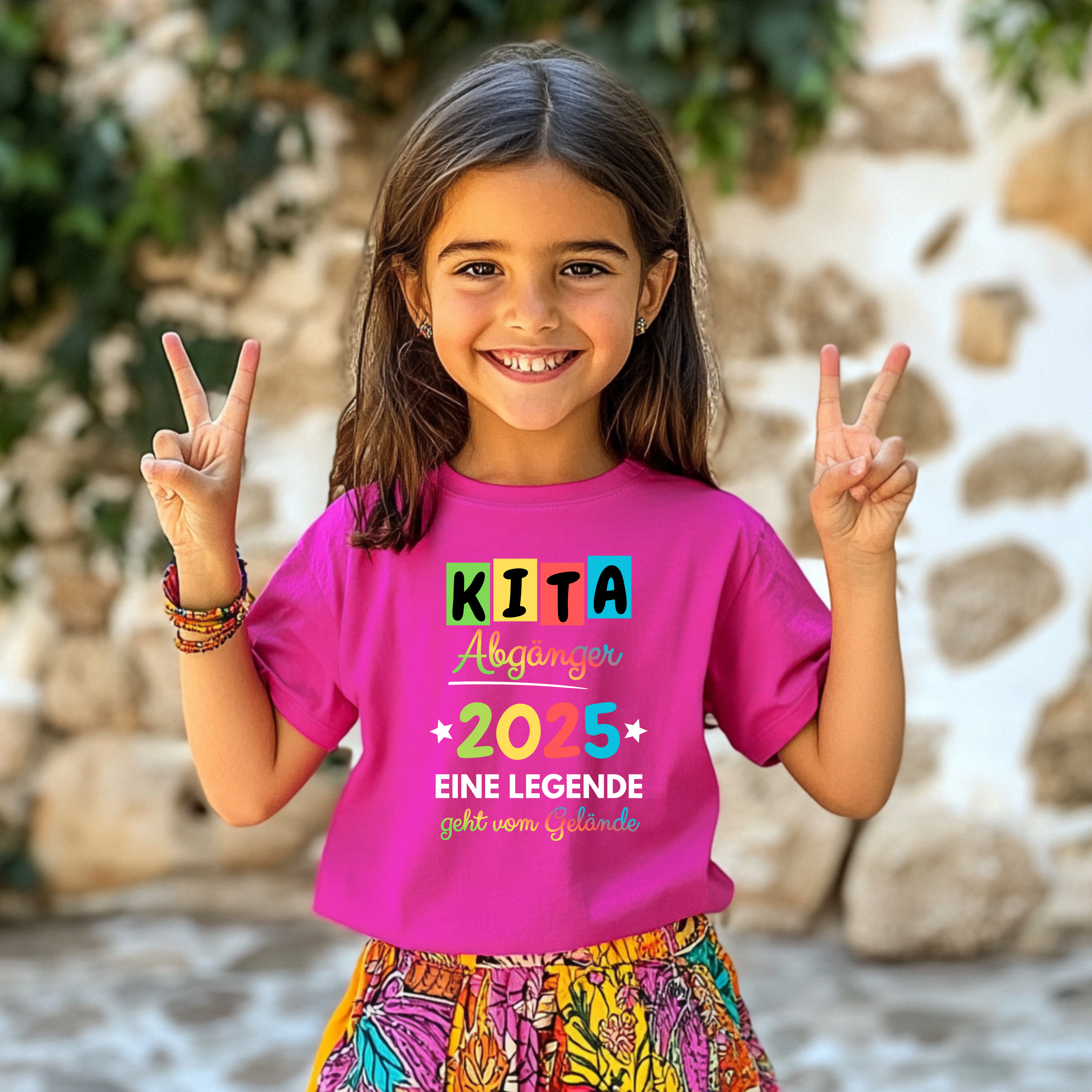 Farbenfrohes Kinder-Shirt KITA Abgänger 2025, Kita-Abschied-Shirt, KITA-Abgänger-Shirt, liebevolle Erinnerung, KITA-Abschied-Geschenk