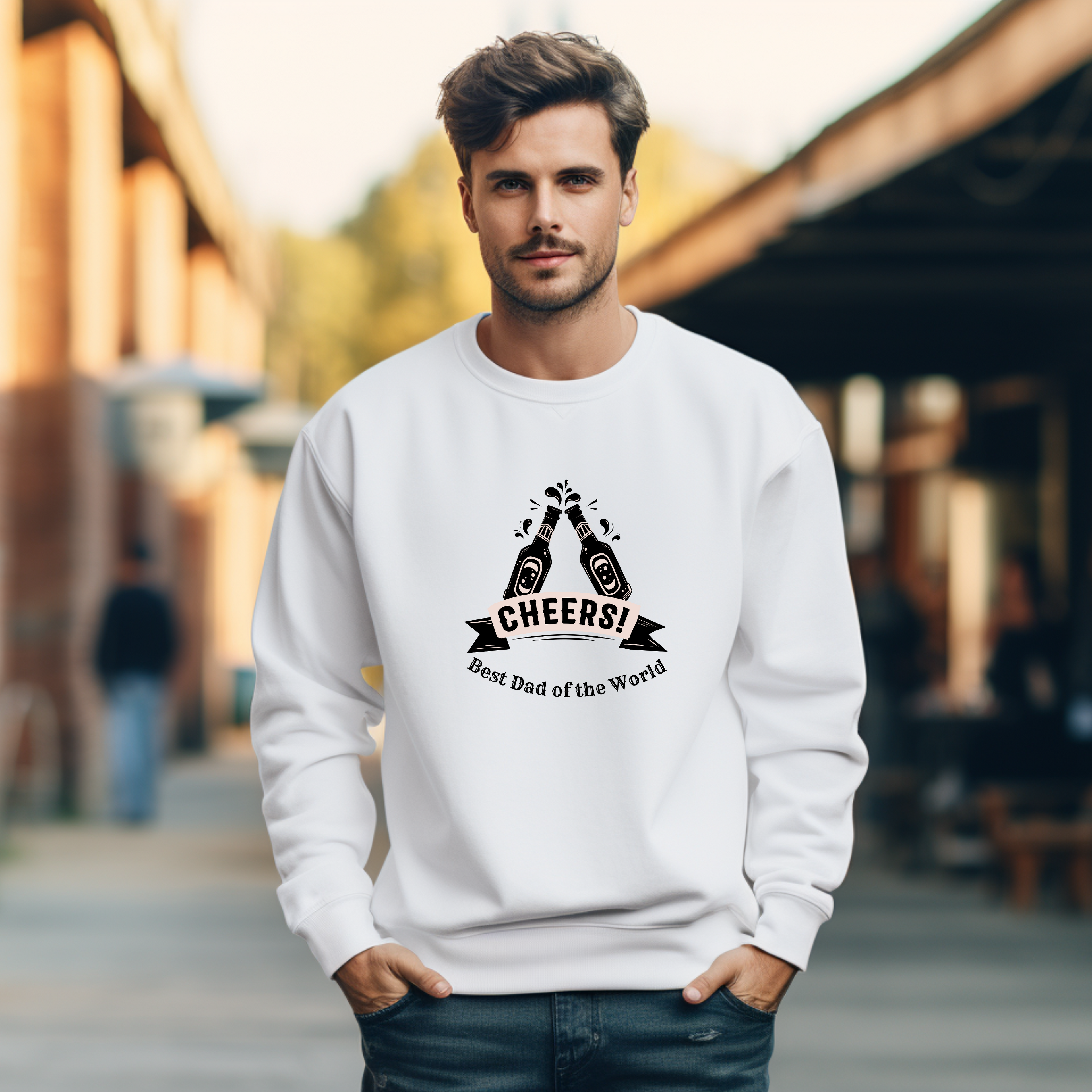 Origineller Best Dad of the World Pullover, Papa Pullover, Geschenk für Papas, Geschenk zum Vatertag Geburtstag, Statement für Superpapas