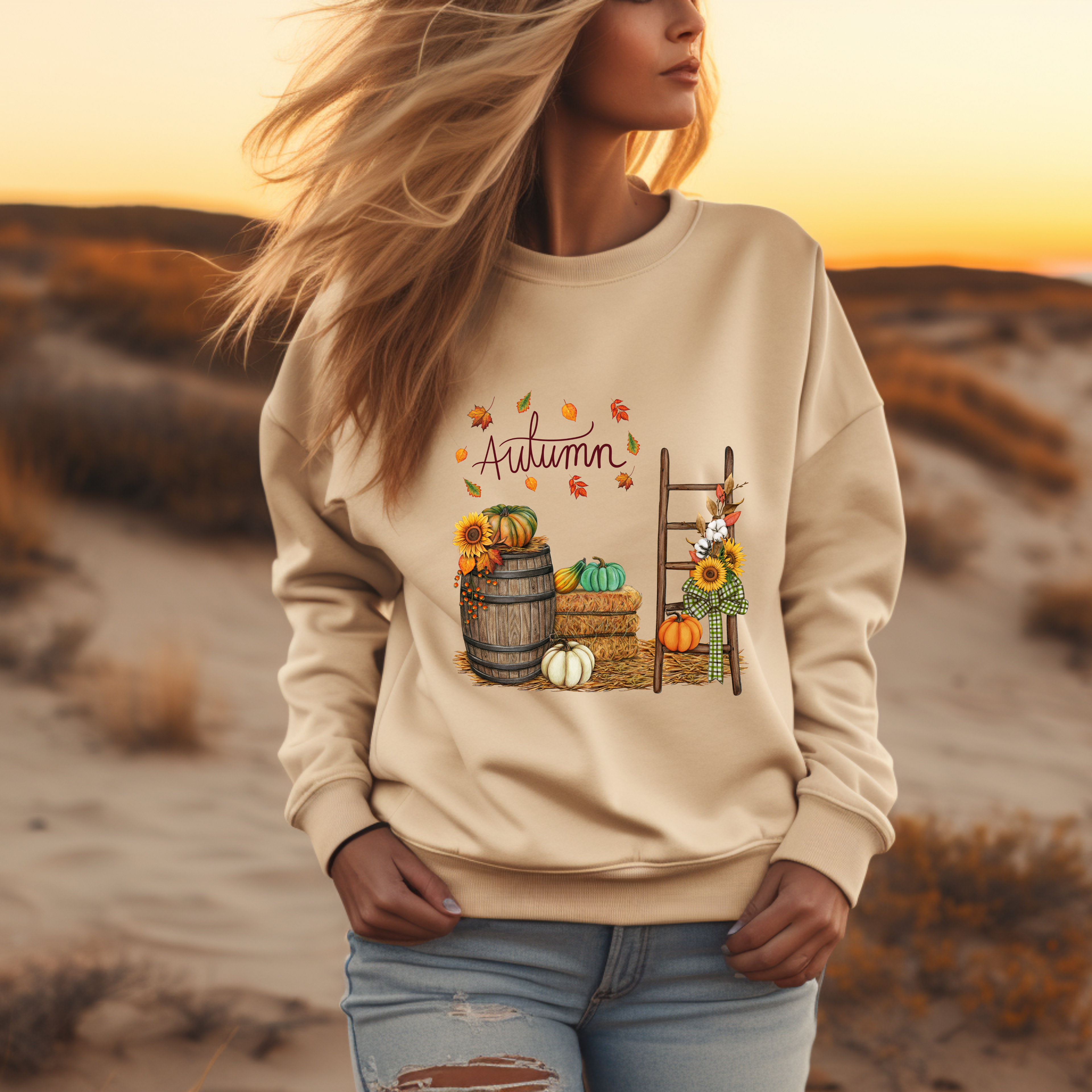 Schönes Autumn Sweatshirt, herbstliches Sweatshirt, Must-Have für alle Herbstfans, Herbstliebe zum Anziehen, Gemütlichkeit und Landleben Sweatshirt