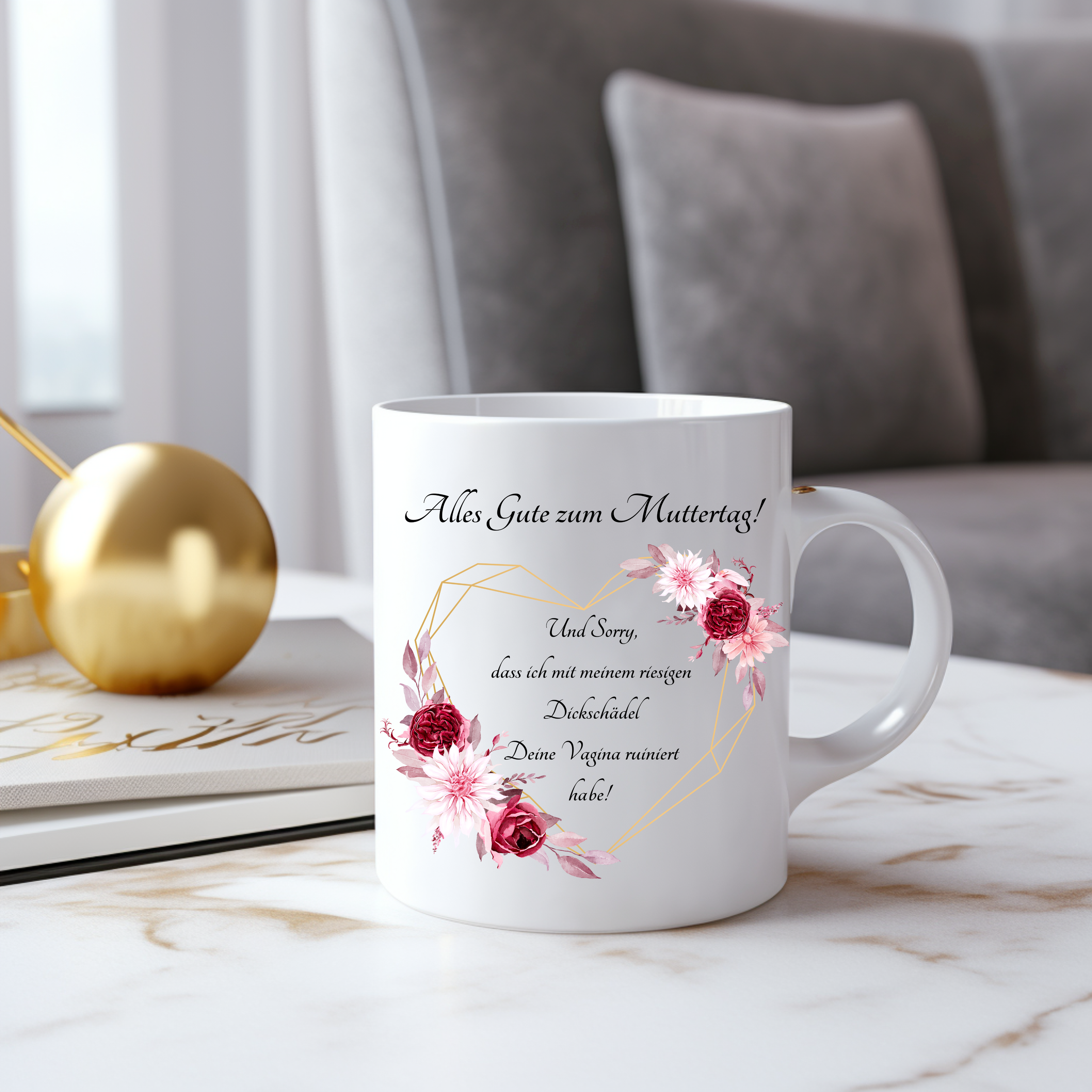 Humorvolle Muttertagstasse, Hommage an starke Mamas Tasse, Tasse mit frechen Humor, ungewöhnliches Geschenk zum Muttertag, Tasse mit Spruch