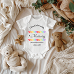 Zauberhafter Baby-Strampler zum 1. Muttertag, Baby-Strampler mit Regenbogen-Herzen, erster Muttertag-Strampler, Geschenk zum 1. Muttertag