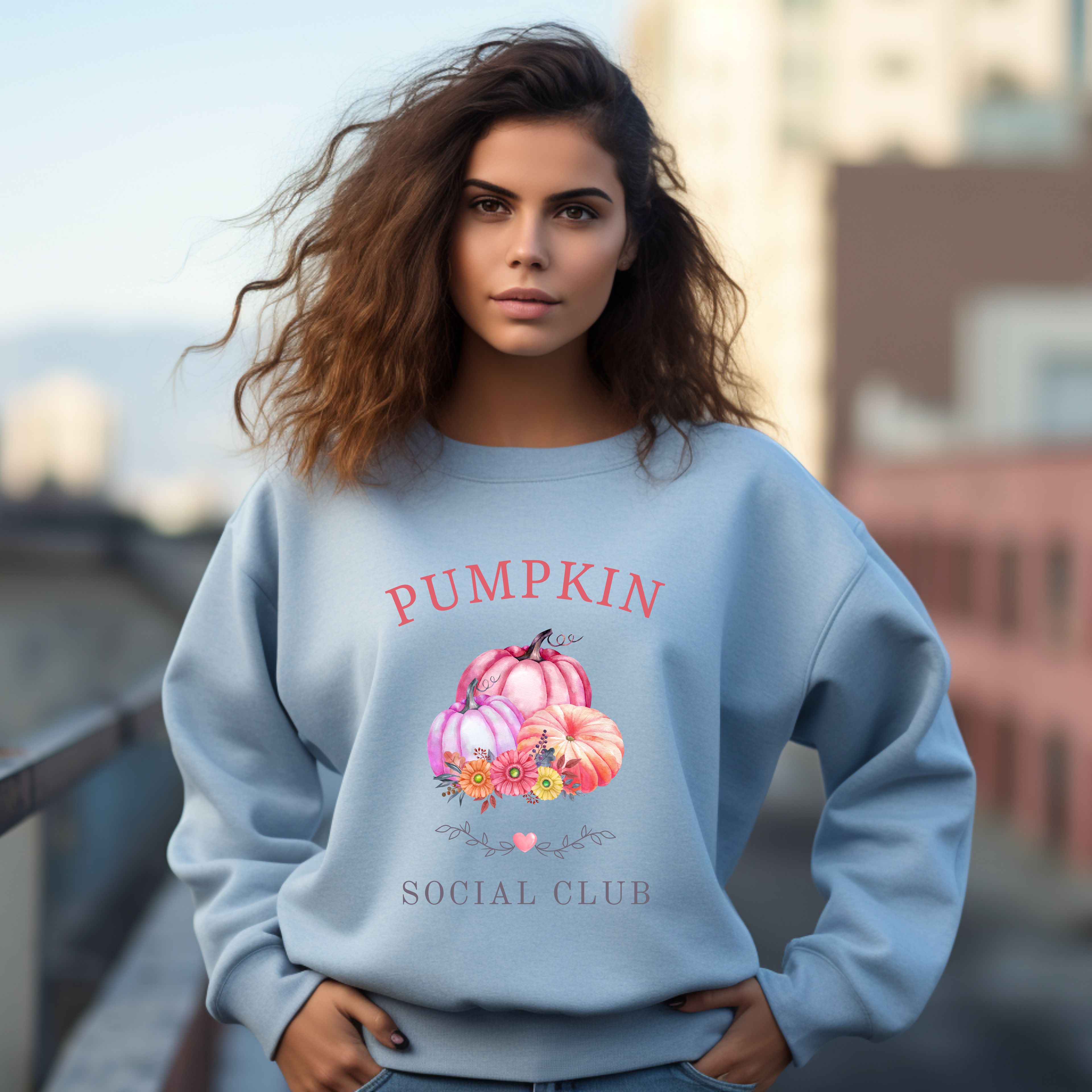 Einzigartiges Kürbis Sweatshirt, Pumpkin Social Club Sweatshirt, Herbst Sweatshirt, Statement-Piece für Herbst-Fans, herbstliches Sweatshirt