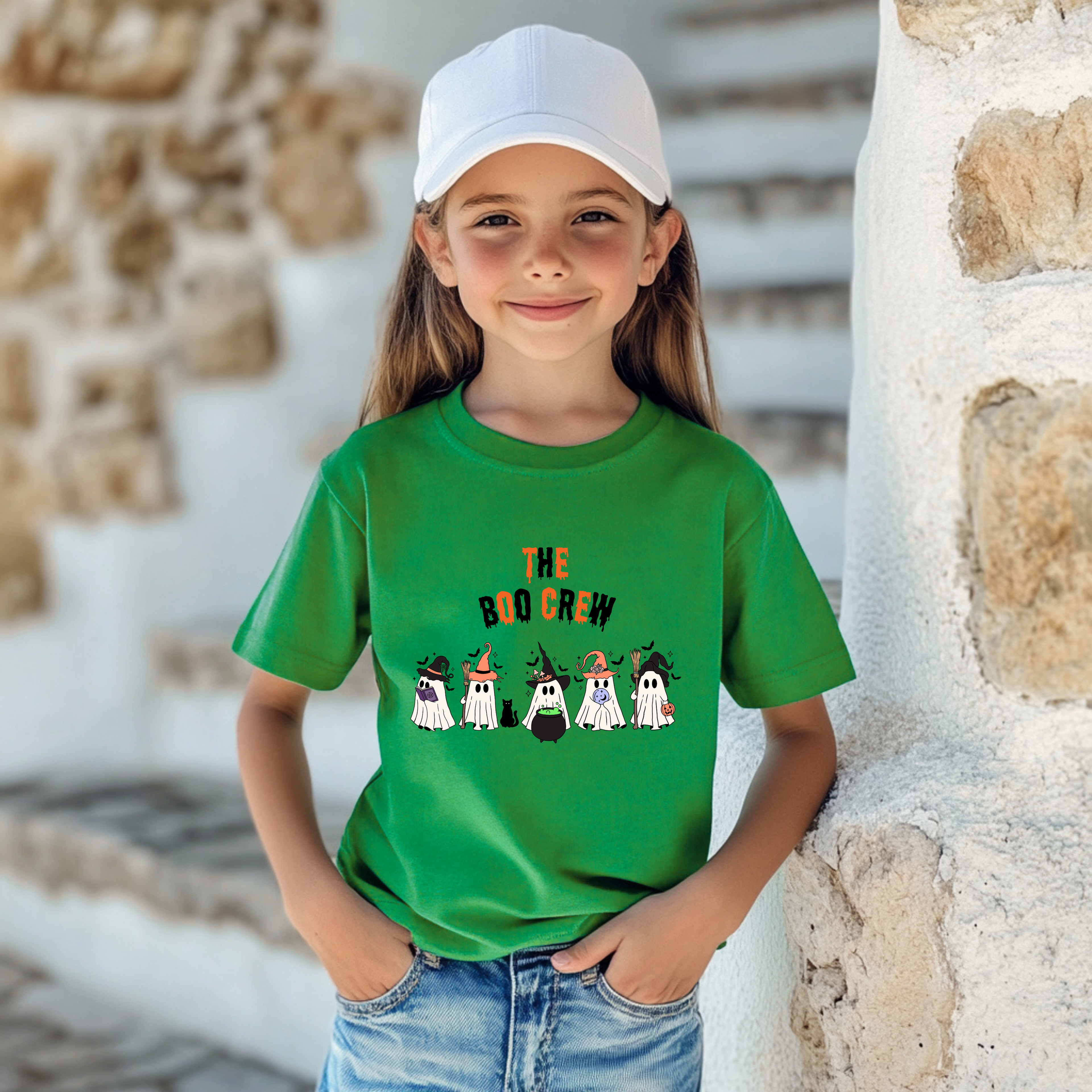 Schönes Halloween Geister Kinder Sweatshirt, Boo Crew Sweatshirt, Geister Sweatshirt, Must-Have Halloween, gute Laune Statement spooky season