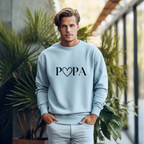 Schlichter Papa Pullover mit schwarzen Herz, Papa Pullover, Pullover für Papa, Geschenk zum Vatertag, Hommage an Väter, Statement-Piece Papa