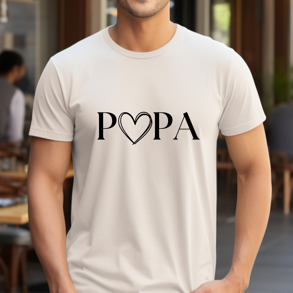 Schlichter Papa Pullover mit schwarzen Herz, Papa Pullover, Pullover für Papa, Geschenk zum Vatertag, Hommage an Väter, Statement-Piece Papa