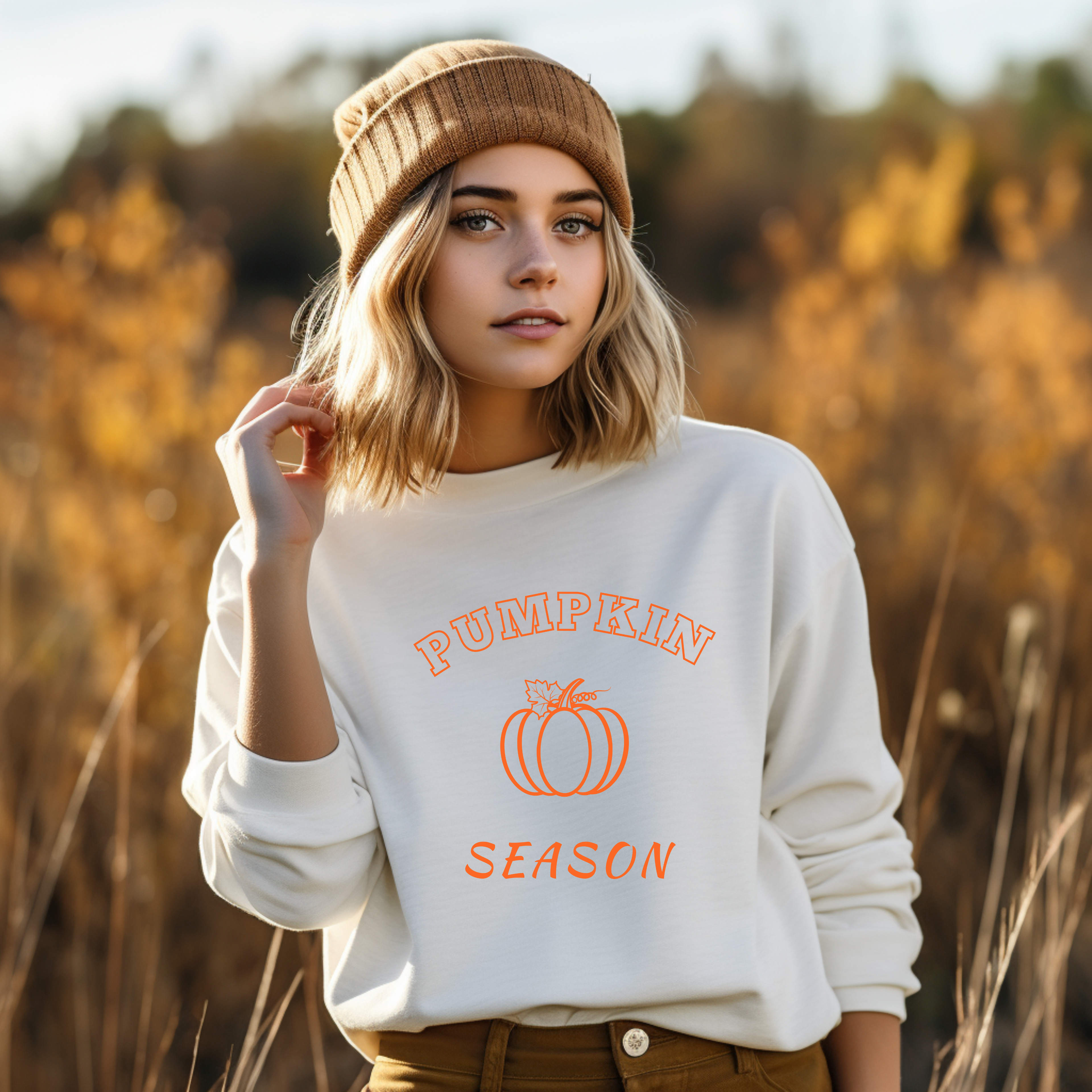 Stylisches Pumpkin Season-Sweatshirt, Kürbis Sweatshirt, Kürbis im Lineart-Stil, minimalistischer Look, Geschenk zur Herbstzeit Sweatshirt