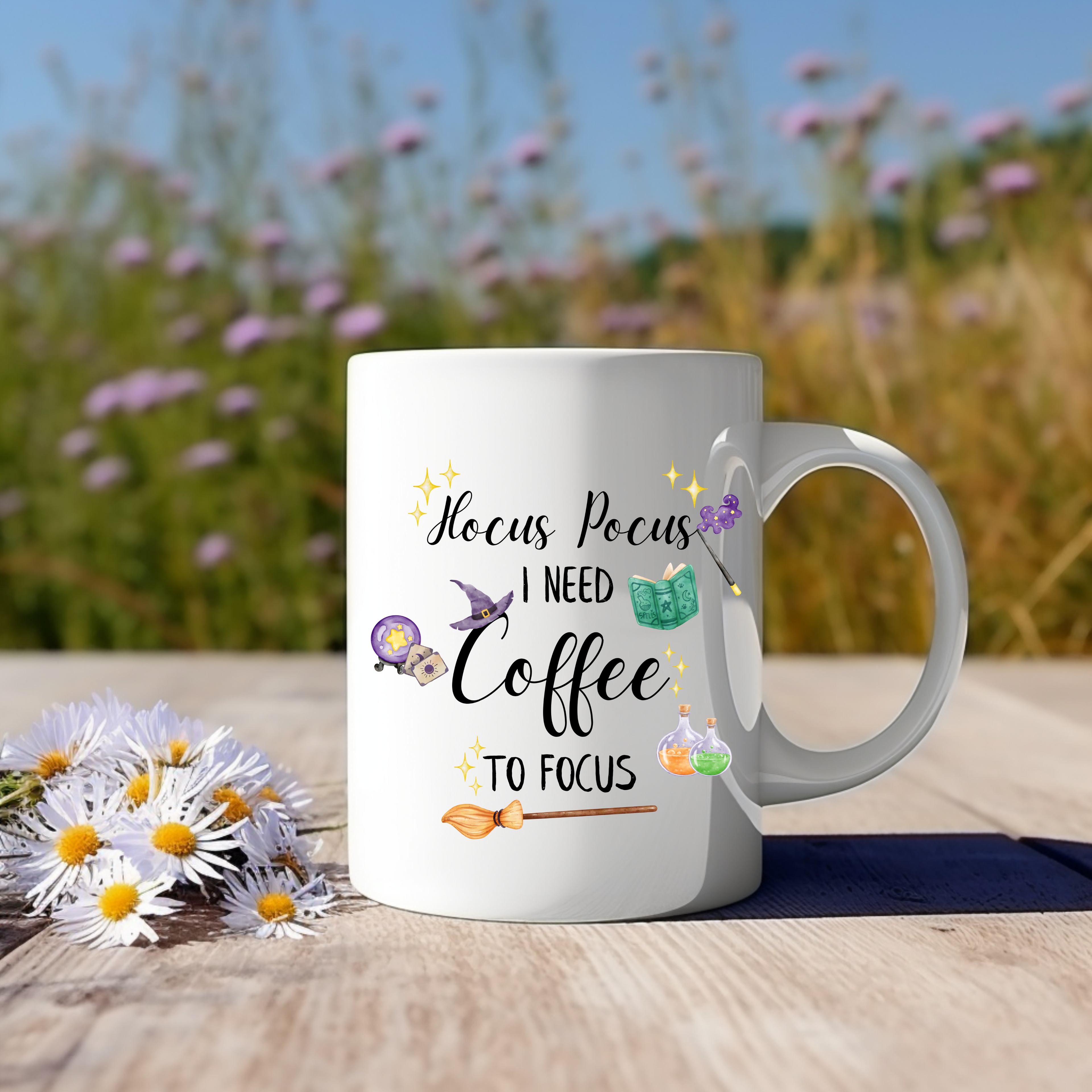 Bezaubernde Hocus Pocus Tasse, hübsche Zauberspruch Tasse, schöne Magie Tasse, Must-Have für Hexen und Magie-Fans, spooky season Tasse