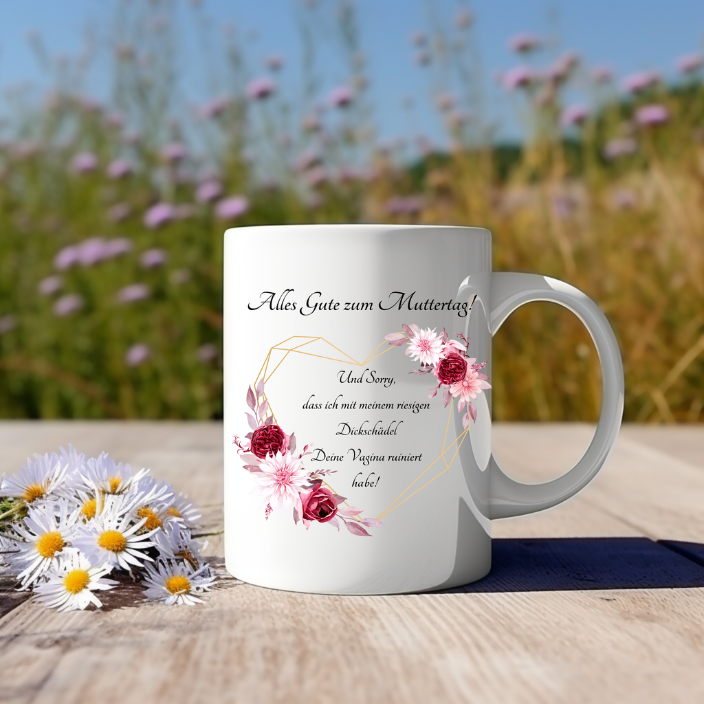 Humorvolle Muttertagstasse, Hommage an starke Mamas Tasse, Tasse mit frechen Humor, ungewöhnliches Geschenk zum Muttertag, Tasse mit Spruch