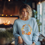 Herbst Sweatshirt Autumn Leaves and Pumpkins Please, herbstlicher Look, trendige Sweatshirt Herbst, Herbstliebhaber Sweatshirt, Herbstgefühl