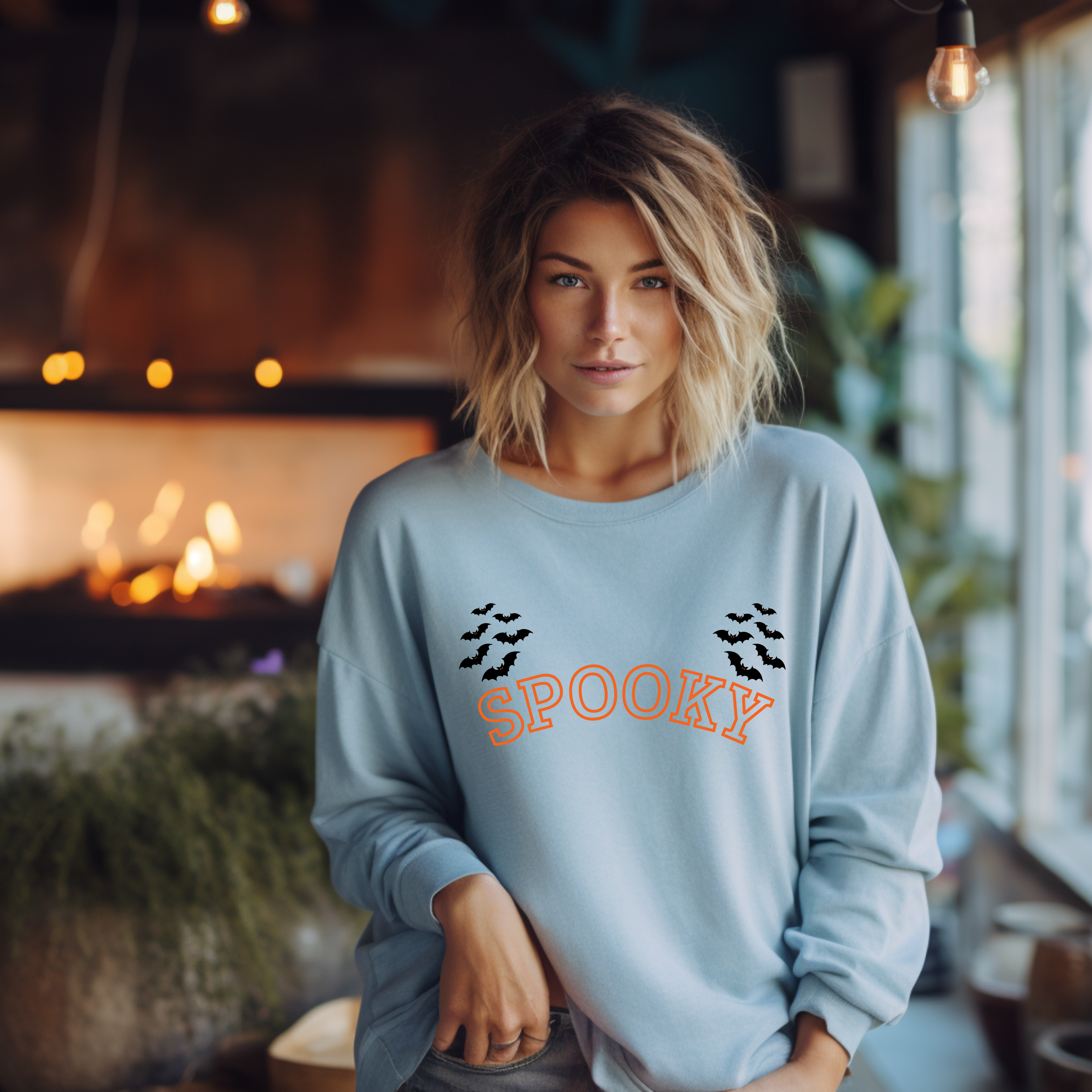 Cooles Spooky Sweatshirt, Spooky Halloween Sweatshirt, Halloween Sweatshirt, Halloween-Vibes, Geschenk für Halloween-Fans Sweatshirt