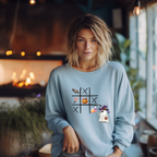 Originelles Halloween Geister Sweatshirt, Geister Sweatshirt, Tic Tac Toe Halloween Ghost Sweatshirt, Must-Have spooky season, Party-Look