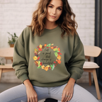 Stilvolles Herbst Sweatshirt, Sweatshirt mit herbstlichen Motiv, herbstliche Wohlfühl-Sweatshirt, kraftvolles Statement, Outfit mit Tiefgang