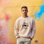 Moderner Pullover Best Dad ever, Papa Pullover, Herz im Lineart-Stil Pullover, minimalistisches Layout Pullover, Geschenk für Papa