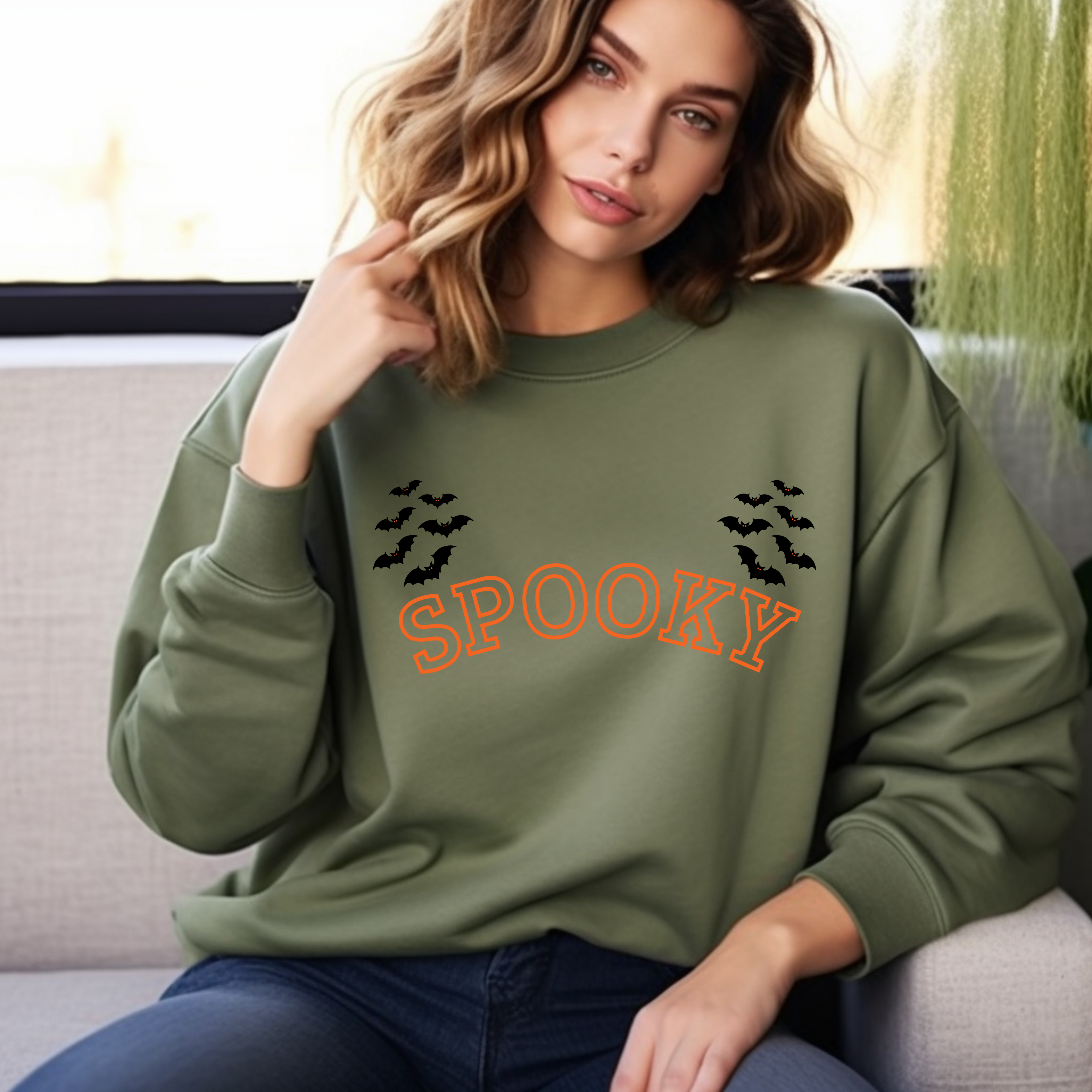 Cooles Spooky Sweatshirt, Spooky Halloween Sweatshirt, Halloween Sweatshirt, Halloween-Vibes, Geschenk für Halloween-Fans Sweatshirt