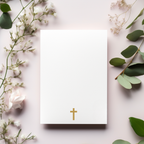 Stilvolles Einladungskarten-Set Konfirmation, schöne Einladungskarten zur Konfirmation, florales Design, Einladungstext auf der Innenseite