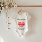Niedlicher Baby-Strampler zum ersten Vatertag, Baby-Strampler mit roten Herz, Baby-Strampler erster Vatertag, Andenken zum ersten Vatertag