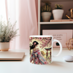 Wunderschöne Keramiktasse Kirschblütenzeit, Sakura-Blüte Tasse, Japan Tasse, Kirschblüten-Tasse, Tasse für Japan-Fans, japanische Eleganz