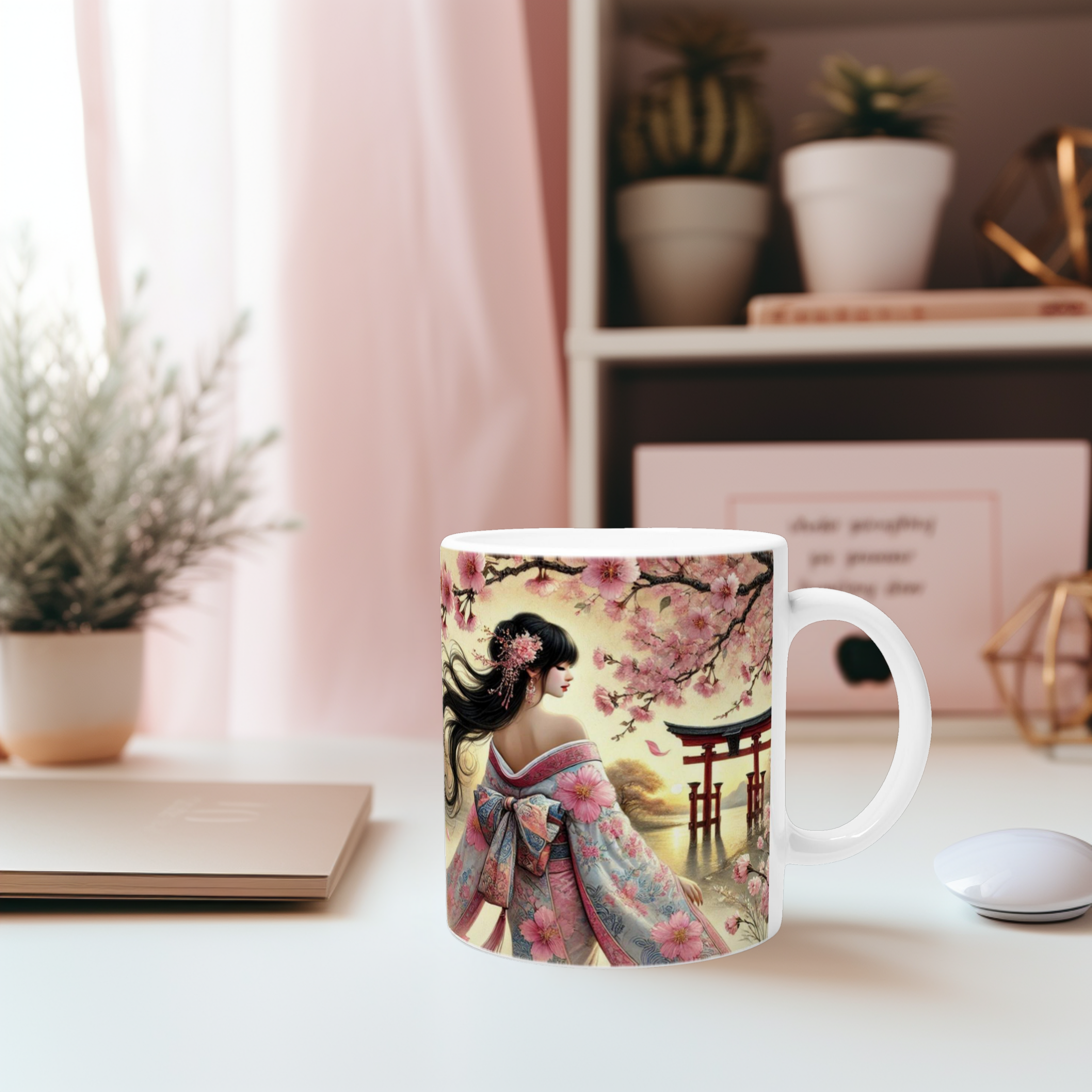 Wunderschöne Keramiktasse Kirschblütenzeit, Sakura-Blüte Tasse, Japan Tasse, Kirschblüten-Tasse, Tasse für Japan-Fans, japanische Eleganz