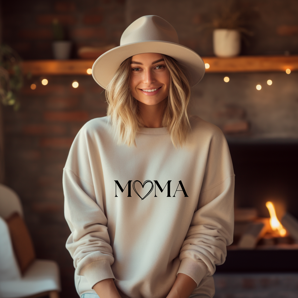 Beautiful heart sweater for moms, mom sweater, graphic highlight sweater, sweater lettering mom, gift for Mother's Day birthday