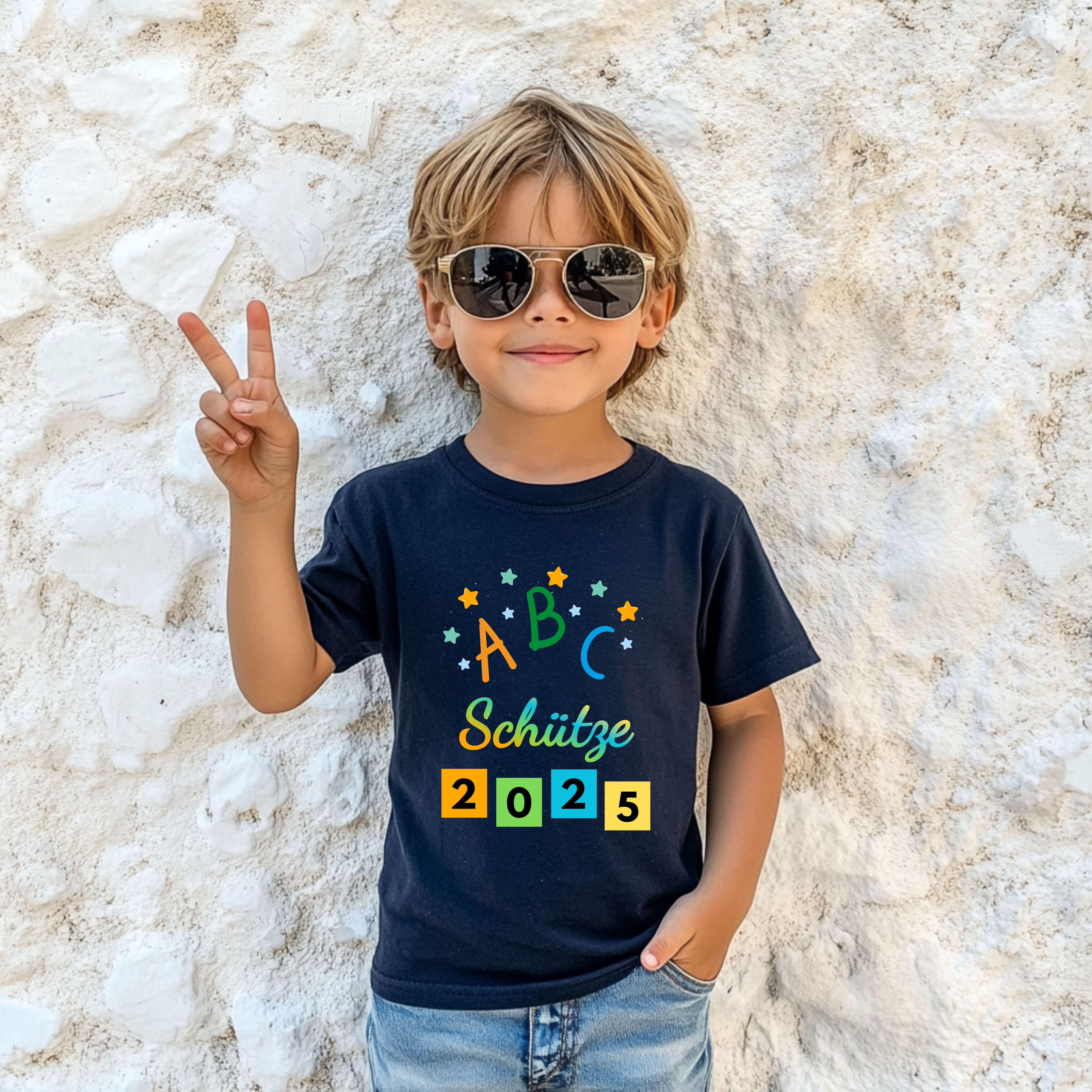 Schönes ABC-Schützen-Shirt, ABC-Schütze 2025, Schulanfänger-Shirts, Shirt zum Schulstart, Einschulungs-Statement, Geschenk Einschulung