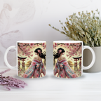 Wunderschöne Keramiktasse Kirschblütenzeit, Sakura-Blüte Tasse, Japan Tasse, Kirschblüten-Tasse, Tasse für Japan-Fans, japanische Eleganz