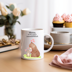 Süße UnentBÄRlich Tasse Mama, Keramiktasse für Mütter, Geschenk für Mama, Geschenk zum Muttertag Geburtstag Tasse, Bindung Mutter Kind