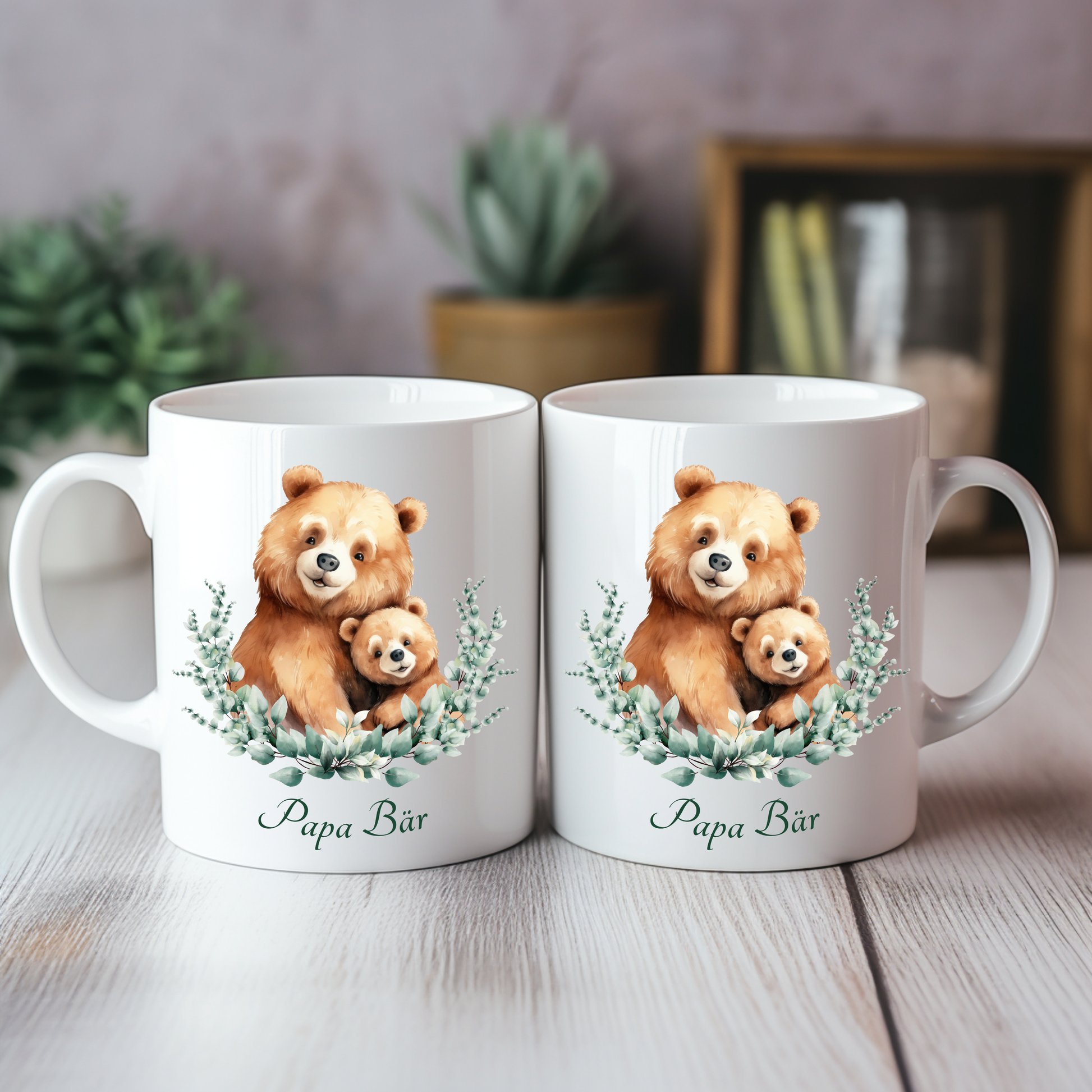 Wunderschöne Papa Bär Tasse, Frühstückstasse für Papas, besondere Bären Tasse, liebevolles Design Tasse, Hommage an großartige Väter Tasse