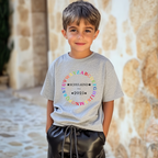 Unique children's shirt with colorful alphabet, loving children's shirt with alphabet, schoolchild-since-2025 shirt, statement print