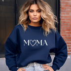 Schöner Herz Pullover für Mamas, Mama Pullover, grafisches Highlight Pullover, Pullover Schriftzug Mama, Geschenk zum Muttertag Geburtstag