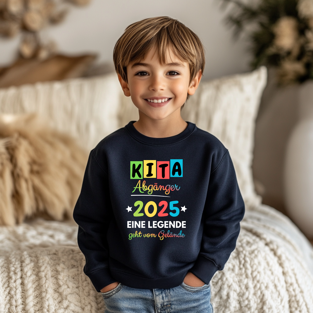 Farbenfrohes Kinder-Shirt KITA Abgänger 2025, Kita-Abschied-Shirt, KITA-Abgänger-Shirt, liebevolle Erinnerung, KITA-Abschied-Geschenk