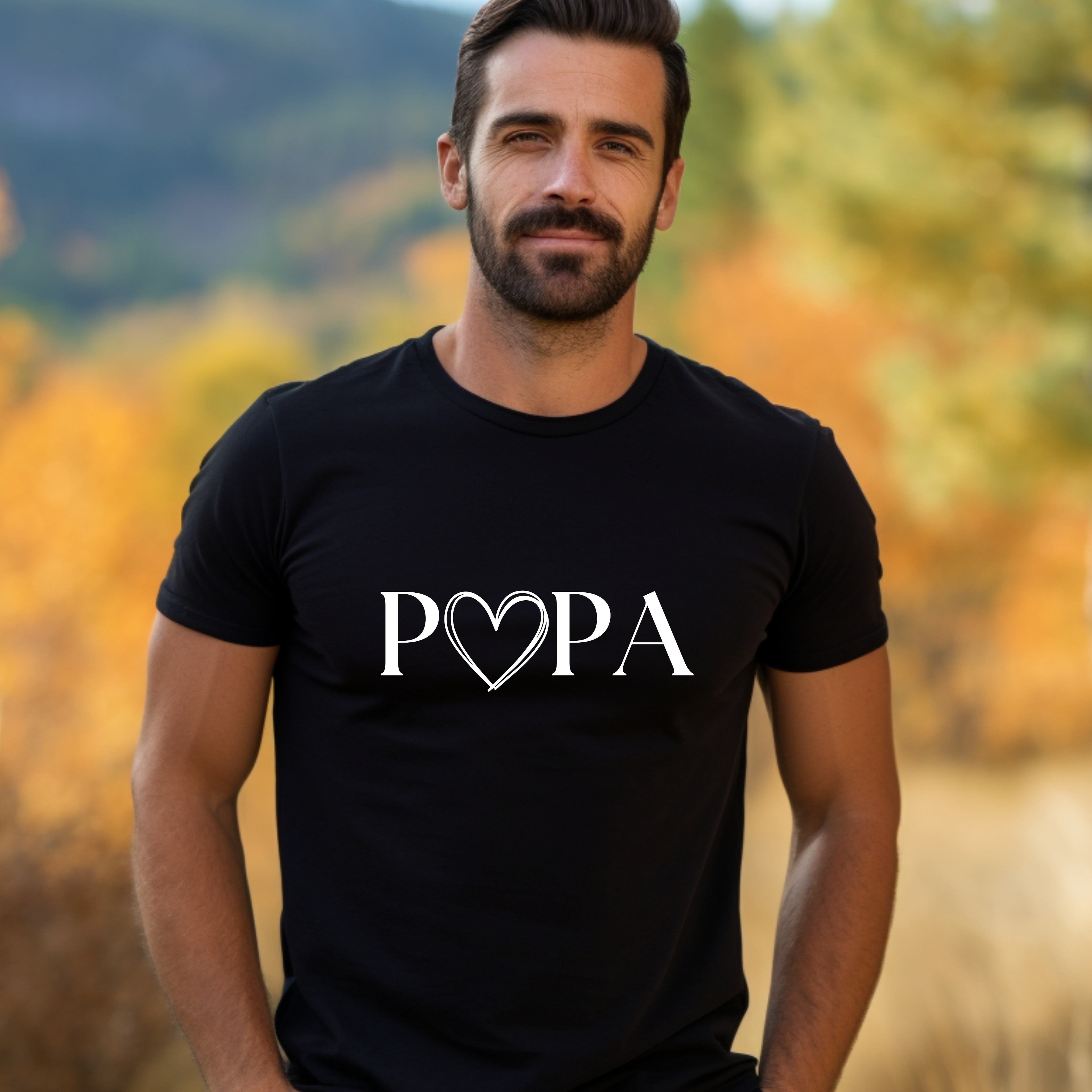 Schlichter Papa Pullover mit weißen Herz, Papa Pullover, Pullover für Papas, Geschenk zum Vatertag, Hommage an Väter, Statement-Piece Papa