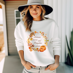 Herbst Sweatshirt Autumn Leaves and Pumpkins Please, herbstlicher Look, trendige Sweatshirt Herbst, Herbstliebhaber Sweatshirt, Herbstgefühl