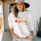 Schönes hello fall Sweatshirt, herbstliches Blätter Sweatshirt, wohliges Gefühl Herbstoutfit, Herbstfreude Sweatshirt, Herbst Sweatshirt
