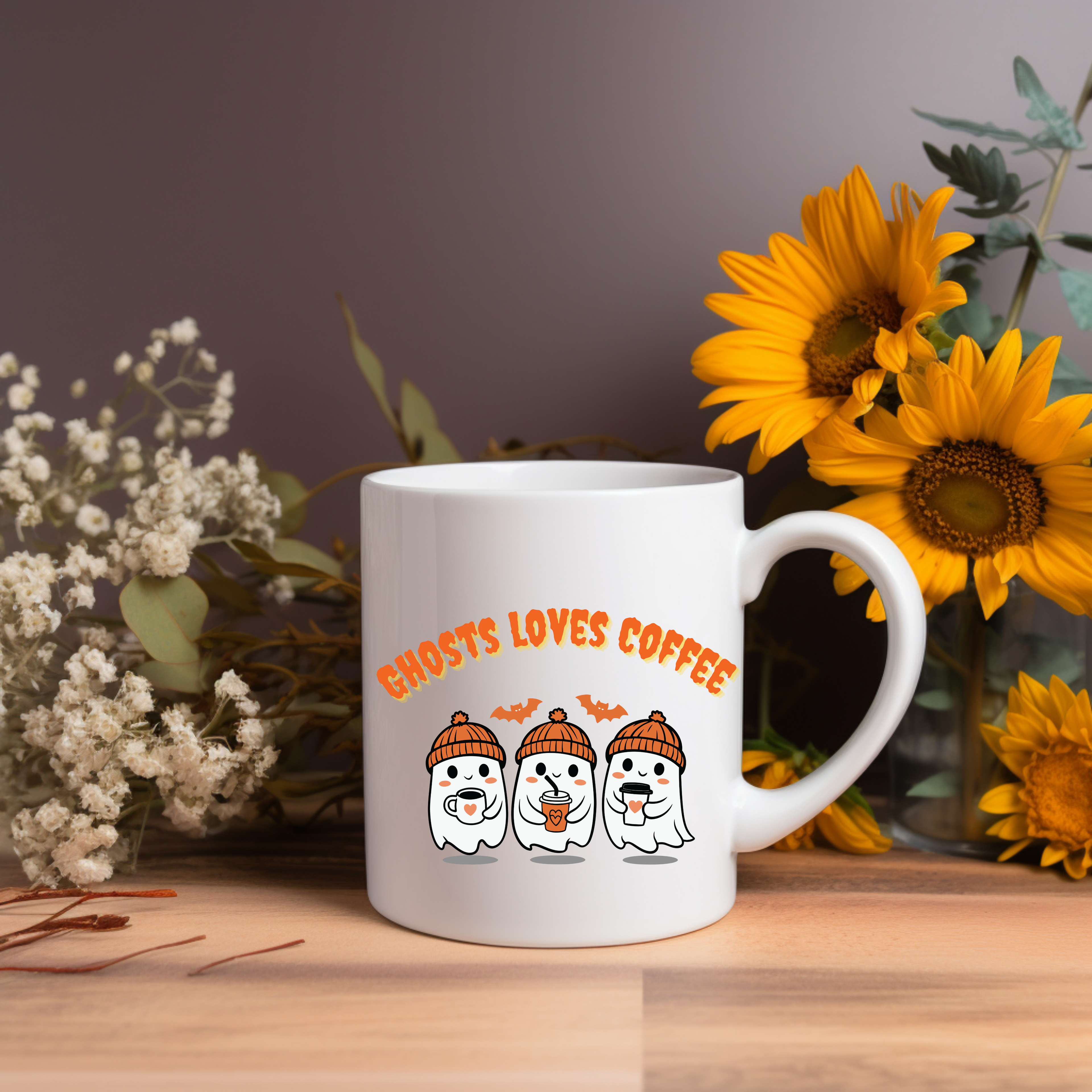 Originelle Geister Tasse, Gespenster Tasse, spukig-schöne Frühstückstasse, Spooky Season Tasse, originelles Geschenk für Freunde, Halloween