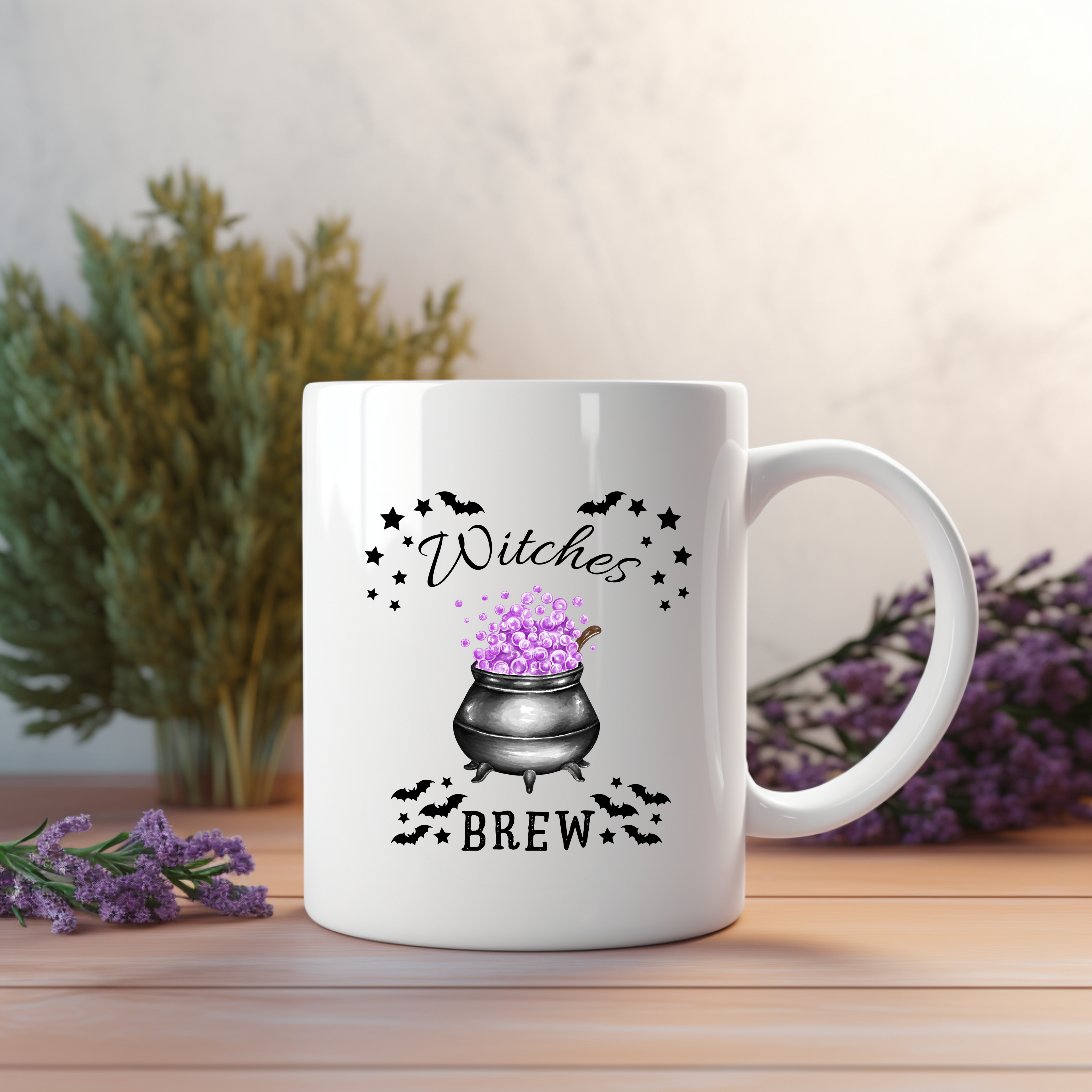 Zauberhafte Hexen Tasse, Witches Brew Tasse, Tasse mit Hexenkessel, magisches Hexen-Feeling Tasse, Geschenk für Hexenliebhaber Fantasy-Fans